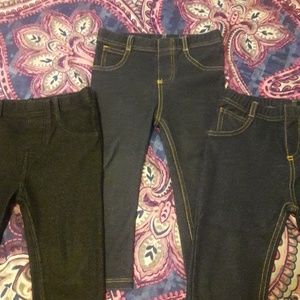 3 pairs girls denim jeggings